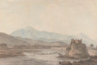 The Rope Bridge at Srinaga by Thomas Daniell