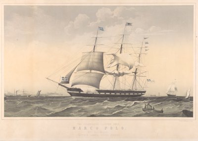 The Celebrated Clipper Ship Marco Polo by Thomas Dove