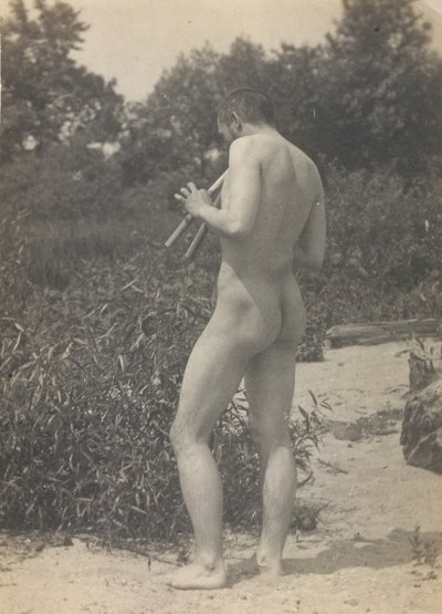 Thomas Eakins, Nude, Playing Pipes by Thomas Eakins