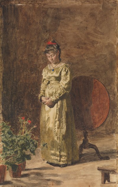 Young Girl Meditating by Thomas Eakins
