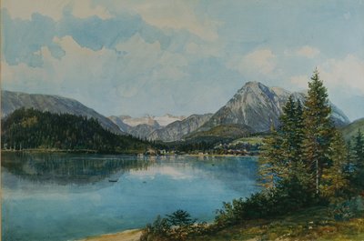 The Altaussee Lake with the Dachstein by Thomas Ender