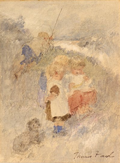 Children Fishing by Thomas Faed