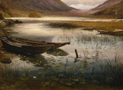 Boats and Waterlilies by Thomas Fearnley