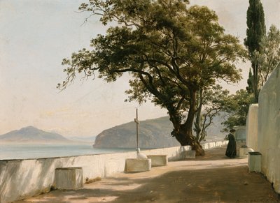 Terrace with stone oak, Sorrento by Thomas Fearnley