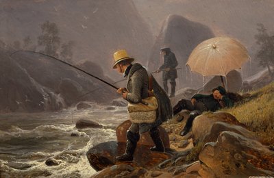 The Painters Fearnley, Achenbach, Breslauer Fishing by Thomas Fearnley