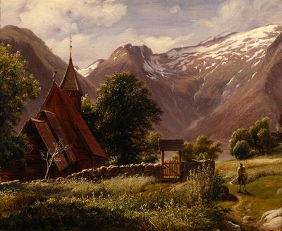 Tjugum Church, Balestrand by Thomas Fearnley