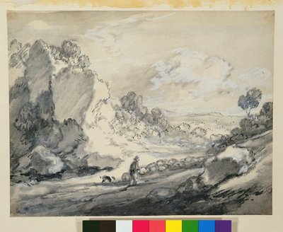 A Shepherd and his Flock by Thomas Gainsborough