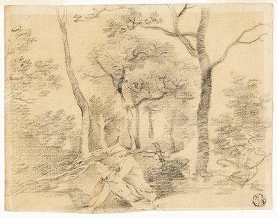 Gainsborough Sketching in Woods by Thomas Gainsborough