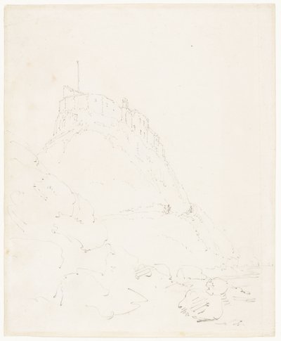 Holy Island Castle, Durham by Thomas Girtin