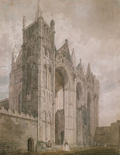West Front of Peterborough Cathedral by Thomas Girtin