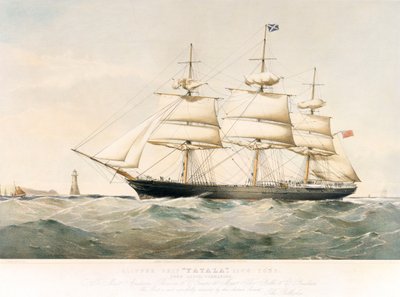Lithograph of Clipper Ship 