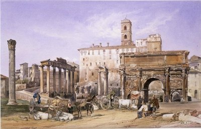 Campo Vaccino in Rome by Thomas Hartley Cromek