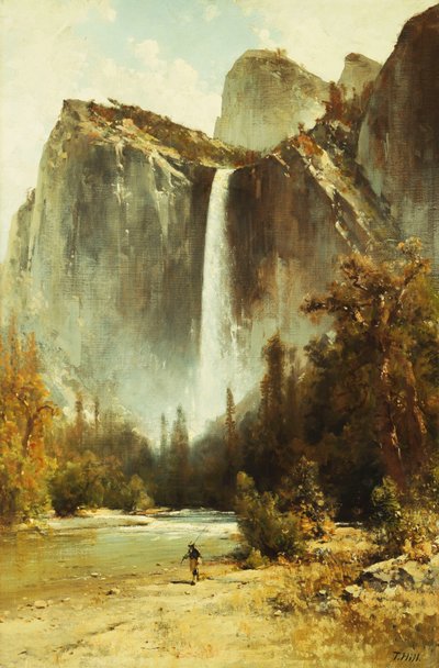 Bridal Falls, Yosemite by Thomas Hill
