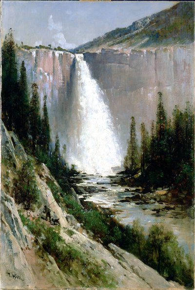Bridal Veil Falls, Yosemite by Thomas Hill