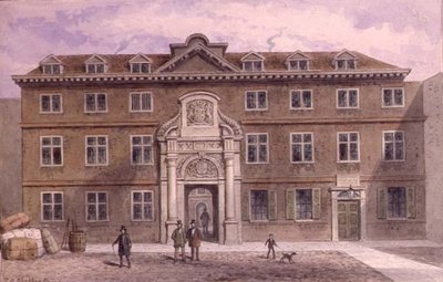 Blackwell Hall, c 1820 by Thomas Hosmer Shepherd