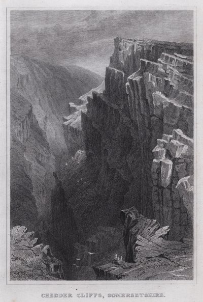 Cheddar Cliffs, Somersetshire by Thomas Hosmer Shepherd