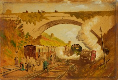 Railway Accident at Flax Bourton by Thomas Howard Harker