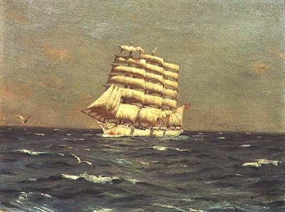 Danish Trading Ship, Viking by Thomas J. Somerscales