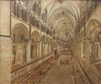 The Quire of Canterbury Cathedral, Looking East by Thomas Johnson