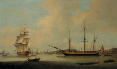 The U.S. Ship Granville off Deptford by Thomas Luny