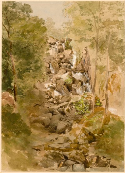 Landscape with Waterfall by Thomas Miles Richardson