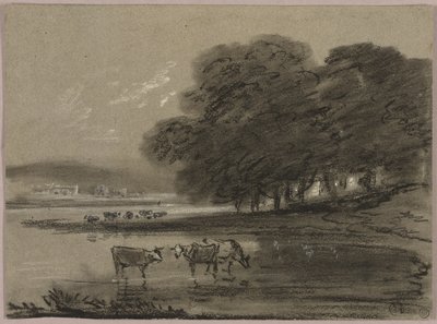 Landscape with Cows by Thomas Monro