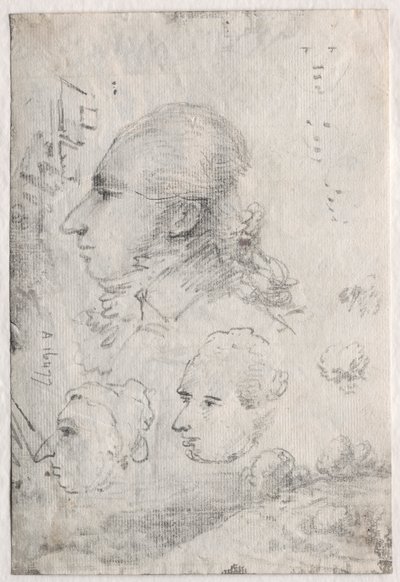 Studies of Heads by Thomas Monro