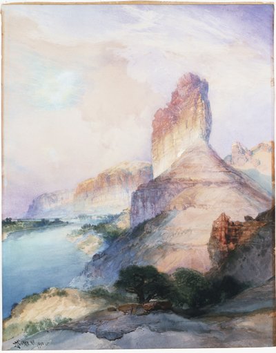Castle Butte, Green River, Wyoming by Thomas Moran