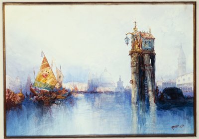 On the Canal by Thomas Moran