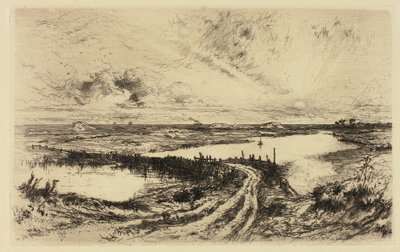 Sunrise—The Pond, East Hampton by Thomas Moran