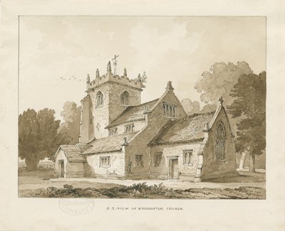 Broughton Church by Thomas Peploe Wood