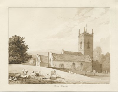 Penn Church: sepia drawing by Thomas Peploe Wood
