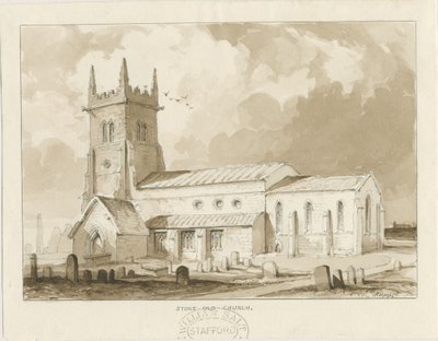 Stoke-upon-Trent Church [Old] by Thomas Peploe Wood