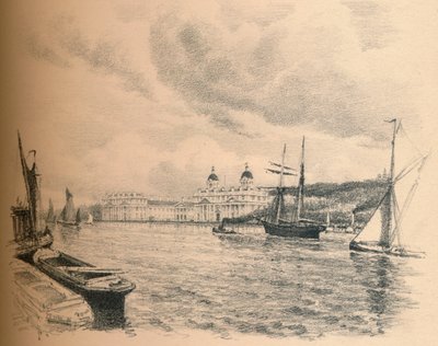 Greenwich Palace From The River by Thomas Robert Way