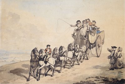 A Coaching Scene by Thomas Rowlandson