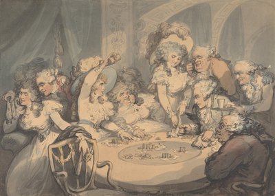 A Gaming Table at Devonshire House, 1791 by Thomas Rowlandson