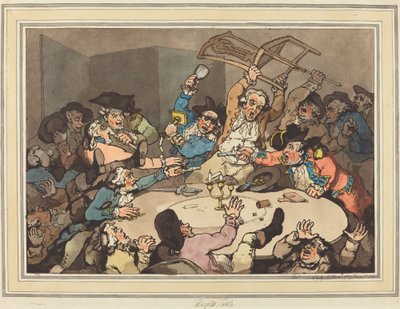 A Kick-up at a Hazard Table by Thomas Rowlandson