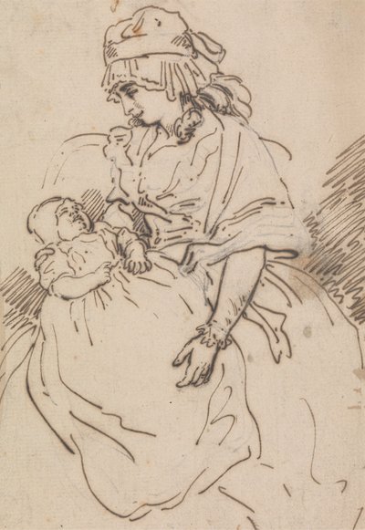 A Mother and Child by Thomas Rowlandson