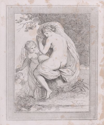 A Nymph Drying Herself by Thomas Rowlandson