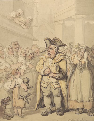 A Town Crier by Thomas Rowlandson