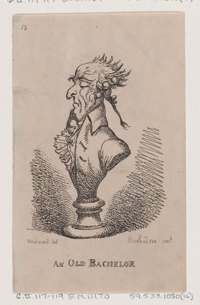 An Old Bachelor, 1808 by Thomas Rowlandson