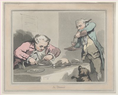 At Dinner by Thomas Rowlandson