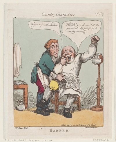 Barber, August 30, 1799 by Thomas Rowlandson