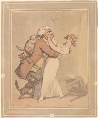 Cat Like Courtship by Thomas Rowlandson