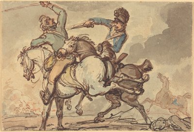 Cavalry Skirmish by Thomas Rowlandson