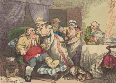 Comfort in the Gout by Thomas Rowlandson