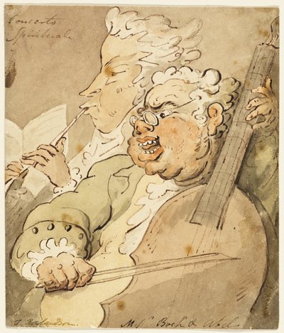 Concerto Spirituale with Messengers Boch and Abel by Thomas Rowlandson
