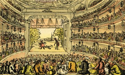 Dr Syntax at Covent Garden Theatre by Thomas Rowlandson