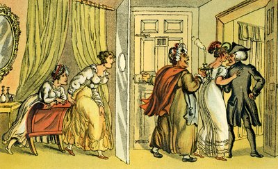 Dr Syntax in the wrong lodging house by Thomas Rowlandson