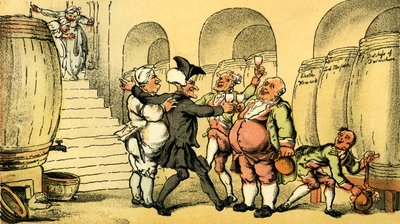 Dr Syntax Made Free of the Cellar by Thomas Rowlandson